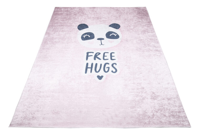 Vloerkleed Emma Kinderkamer Roze Panda Antislip