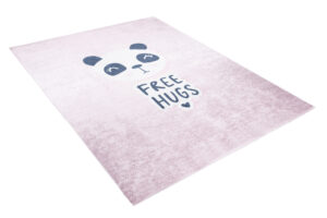 Vloerkleed Emma Kinderkamer Roze Panda Antislip