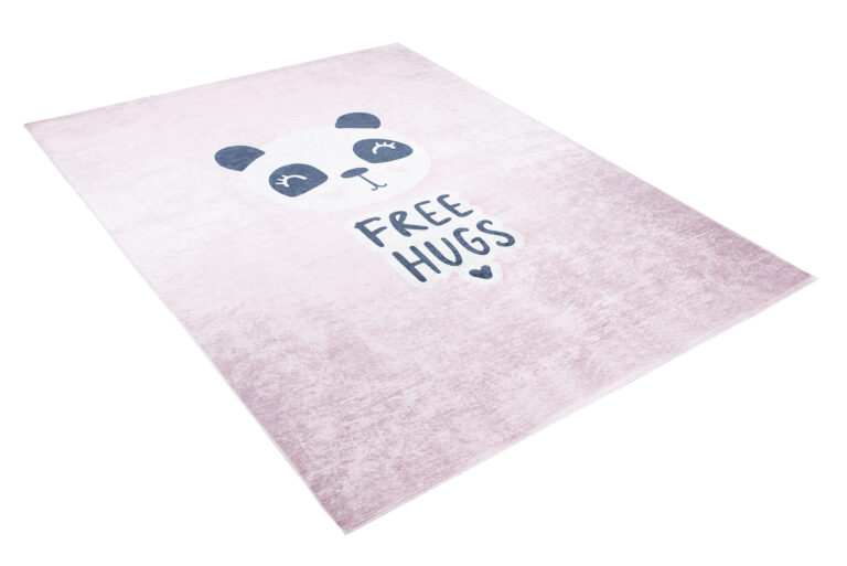 Vloerkleed Emma Kinderkamer Roze Panda Antislip