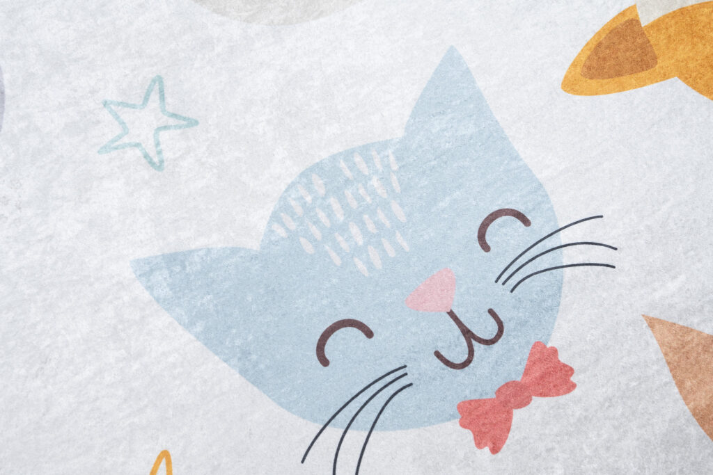 Vloerkleed Emma Kinderkamer Grijs Kleurrijk Dieren Antislip