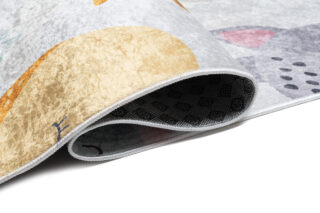 Vloerkleed Emma Kinderkamer Grijs Kleurrijk Dieren Antislip
