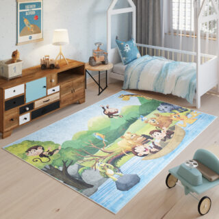 Vloerkleed Emma Antislip Wasbaar Safari Rivier