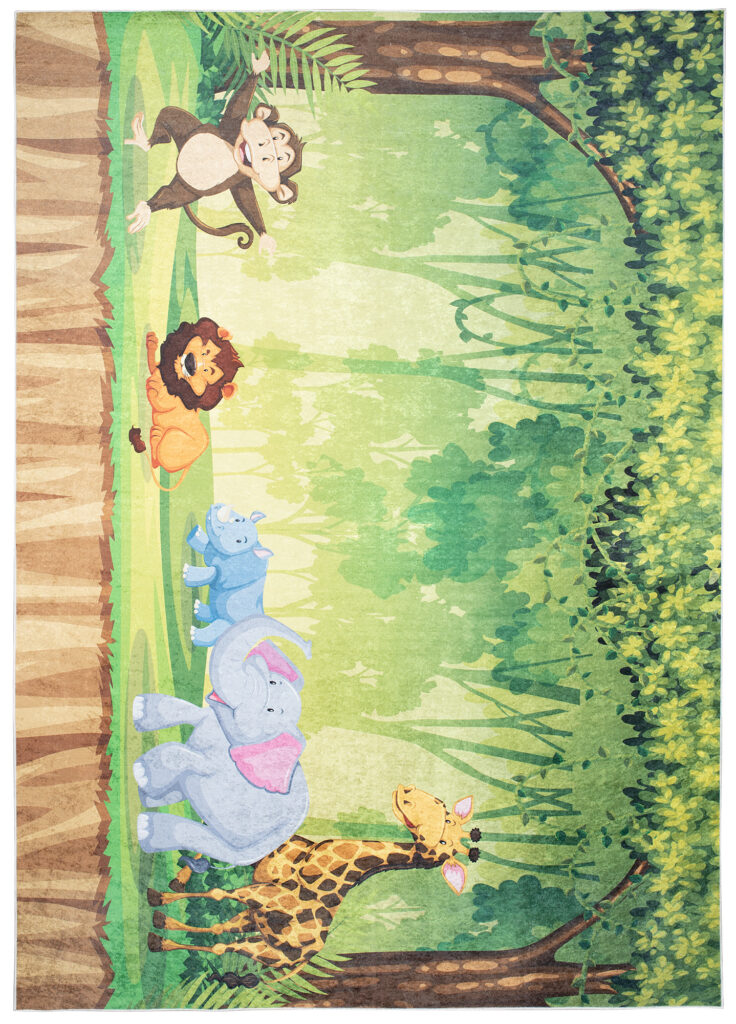 Vloerkleed Emma Antislip Wasbaar Safari Jungle