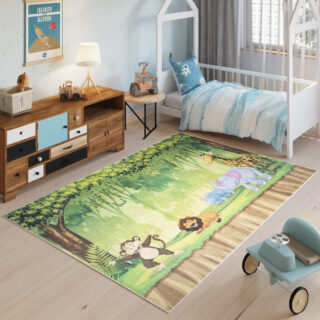 Vloerkleed Emma Antislip Wasbaar Safari Jungle