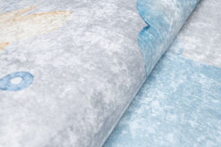 Vloerkleed Emma Kinderkamer Grijs Blauw Hinkelen Antislip