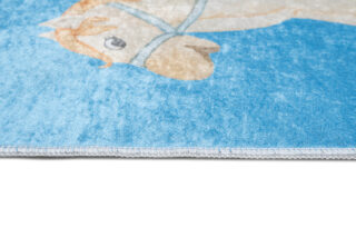 Vloerkleed Emma Kinderkamer Grijs Blauw Hinkelen Antislip
