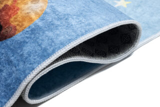 Vloerkleed Emma Kinderkamer Blauw Heelal Astronaut Antislip
