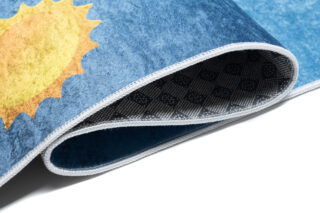 Vloerkleed Emma Kinderkamer Blauw Heelal Planeten Antislip