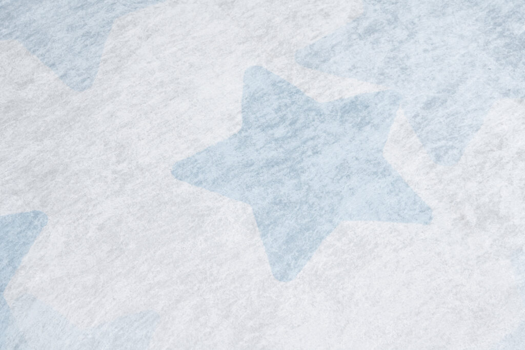 Vloerkleed Emma Kinderkamer Licht Blauw Sterren Antislip