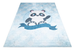 Vloerkleed Emma Antislip Wasbaar Blauw Panda