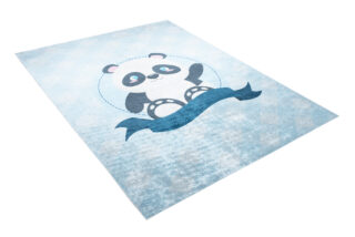 Vloerkleed Emma Antislip Wasbaar Blauw Panda