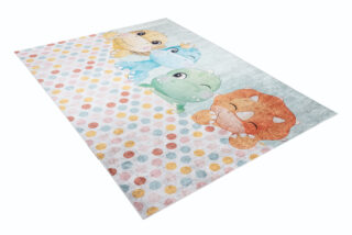 Vloerkleed Emma Kinderkamer Kleurrijk Dinosaurussen Antislip