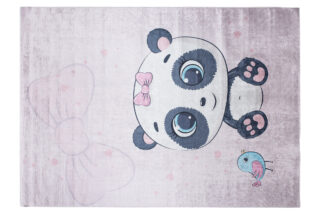 Vloerkleed Emma Kinderkamer Licht Paars Panda Antislip