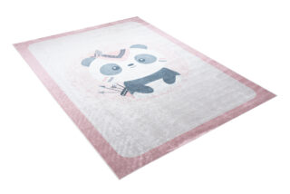 Vloerkleed Emma Antislip Wasbaar Roze Panda
