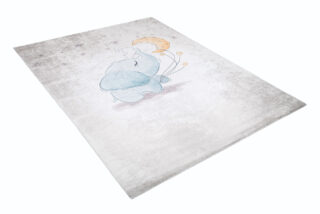Vloerkleed Emma Kinderkamer Grijs Olifant Maan Antislip