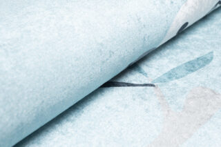 Vloerkleed Emma Antislip Wasbaar Blauw Grijs Panda's