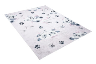 Vloerkleed Emma Antislip Wasbaar Roze Grijs Panda's