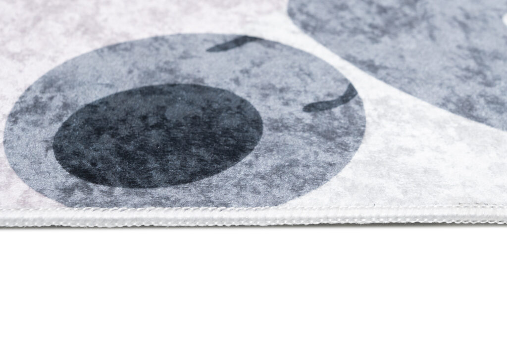 Vloerkleed Emma Antislip Wasbaar Roze Grijs Panda's