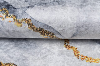 Vloerkleed Toscana Kwastjes Grijs Gouden Glamour