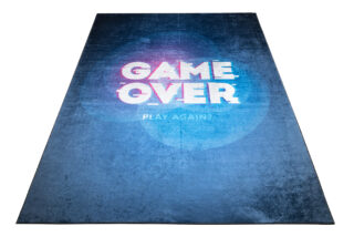 Vloerkleed Emma Antislip Wasbaar Marineblauw Game Over