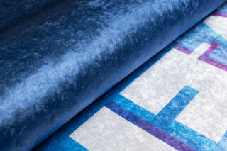 Vloerkleed Emma Antislip Wasbaar Marineblauw Game Over