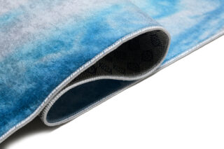Vloerkleed Toscana Blauw Gouden Abstract Golven
