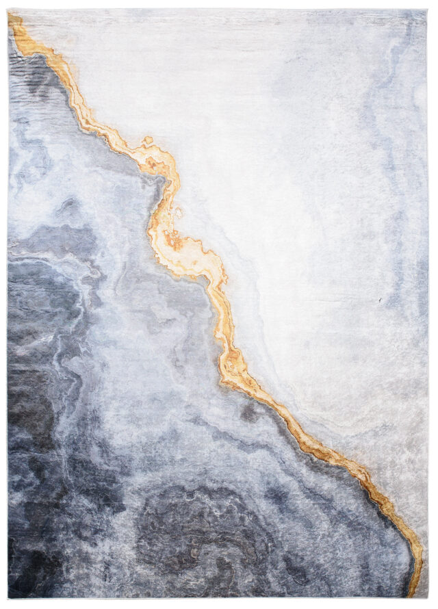 Vloerkleed Toscana Modern Grijs Gouden Abstract