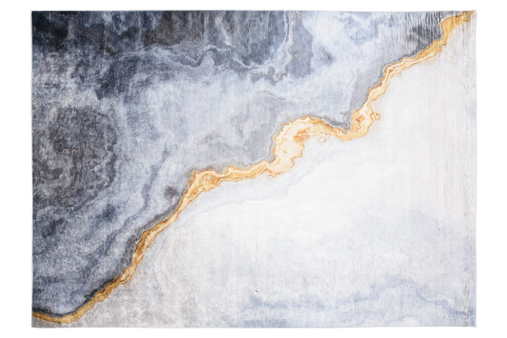 Vloerkleed Toscana Modern Grijs Gouden Abstract