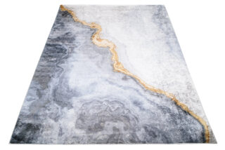 Vloerkleed Toscana Modern Grijs Gouden Abstract