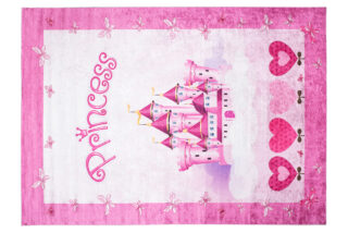 Vloerkleed Emma Kinderkamer Roze Kasteel Prinses Antislip