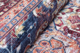 Vloerkleed Victoria Kwastjes Rood Marineblauw