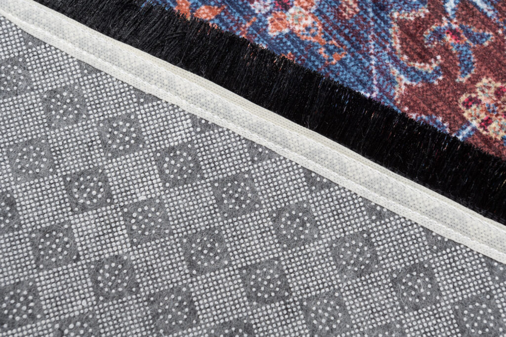 Vloerkleed Victoria Kwastjes Rood Marineblauw