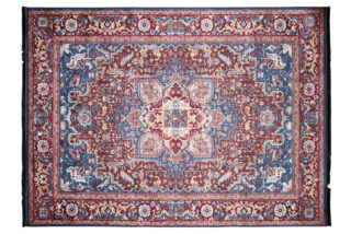 Vloerkleed Victoria Kwastjes Rood Marineblauw