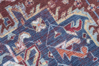 Vloerkleed Victoria Kwastjes Rood Marineblauw