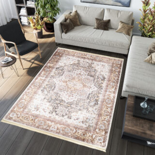 Vloerkleed Victoria Kwastjes Klassiek Beige Crème