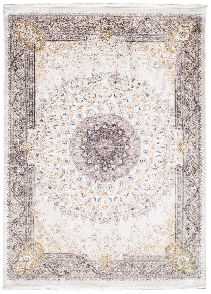 Vloerkleed Victoria Kwastjes Beige Bruin Rozet