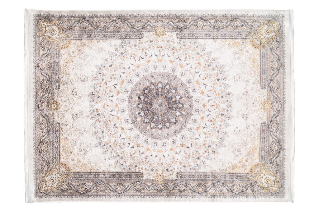Vloerkleed Victoria Kwastjes Beige Bruin Rozet