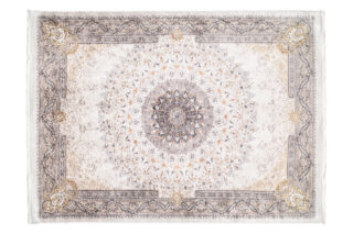 Vloerkleed Victoria Kwastjes Beige Bruin Rozet
