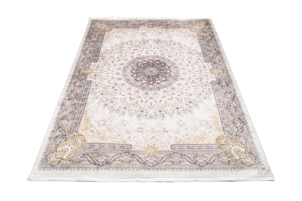 Vloerkleed Victoria Kwastjes Beige Bruin Rozet