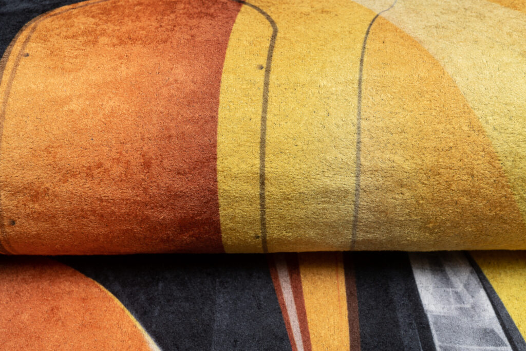 Vloerkleed Emma Kinderkamer Zwart Rood Race Antislip