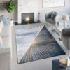 Vloerkleed Toscana Grijs Gouden Stralen Antislip