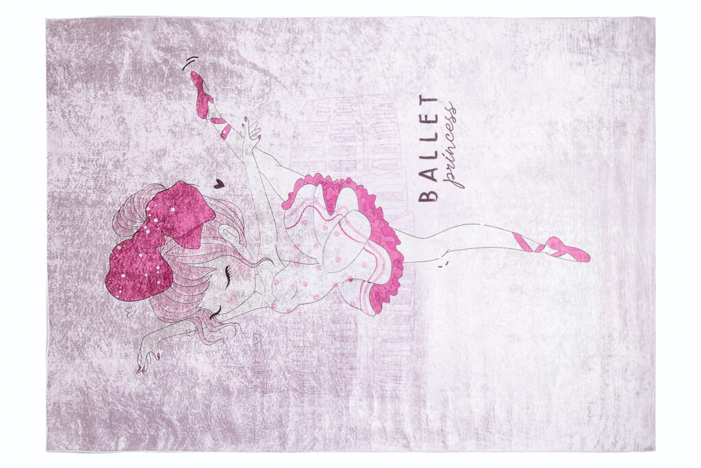 Vloerkleed Emma Kinderkamer Roze Meisje Ballerina Antislip