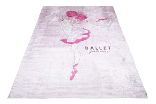 Vloerkleed Emma Kinderkamer Roze Meisje Ballerina Antislip