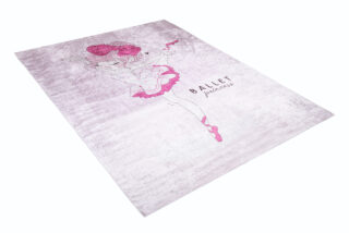 Vloerkleed Emma Kinderkamer Roze Meisje Ballerina Antislip