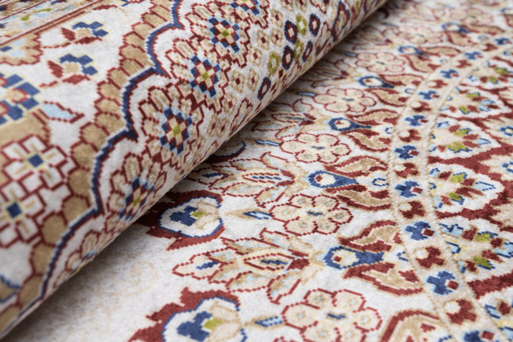 Vloerkleed Victoria Kwastjes Crème Kleurrijk Rozet