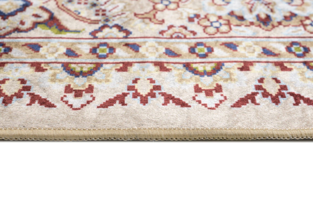 Vloerkleed Victoria Kwastjes Crème Kleurrijk Rozet