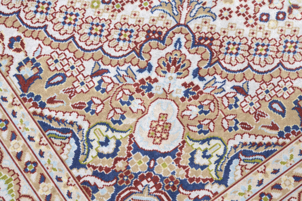 Vloerkleed Victoria Kwastjes Crème Kleurrijk Rozet