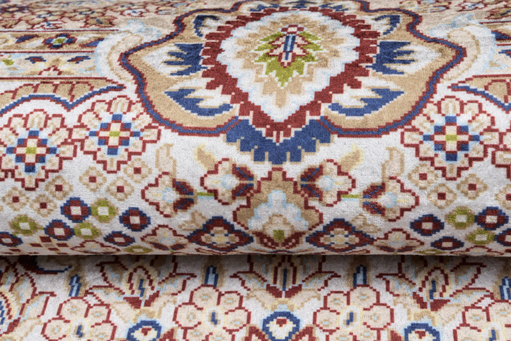 Vloerkleed Victoria Kwastjes Crème Kleurrijk Rozet