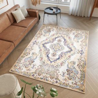 Vloerkleed Victoria Crème Marineblauw Traditioneel
