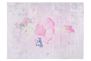 Vloerkleed Emma Kinderkamer Antislip Roze Ballerina